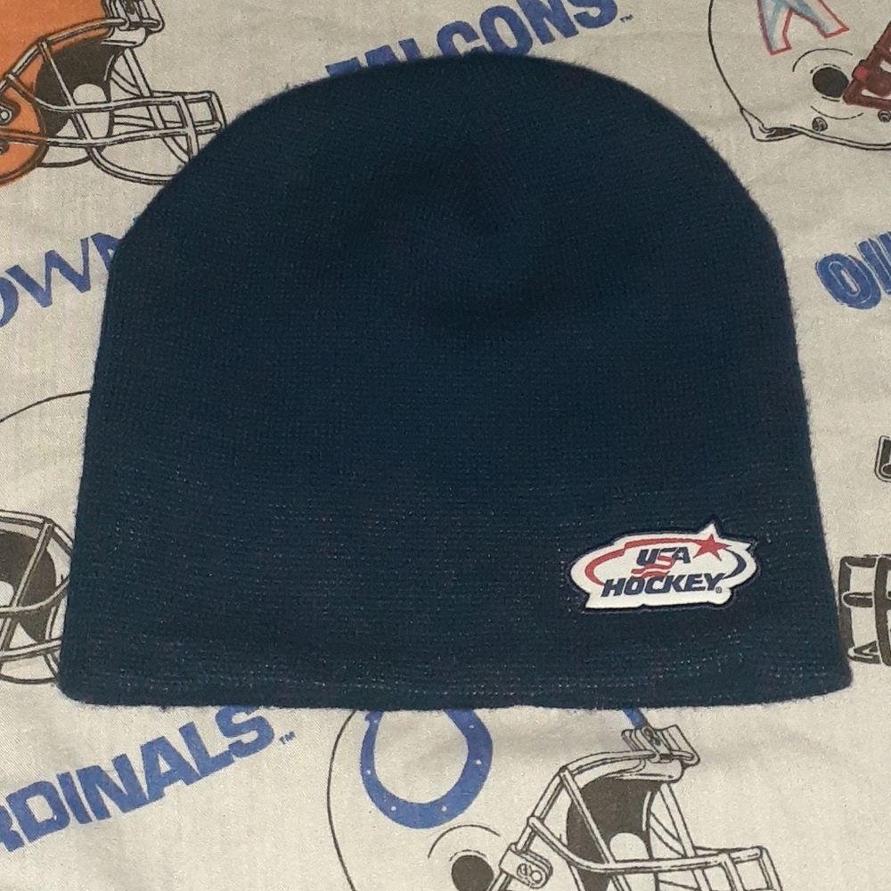 USA Hockey Nike Labatt Blue Beer Winter Knit Beanie Hat United States of America